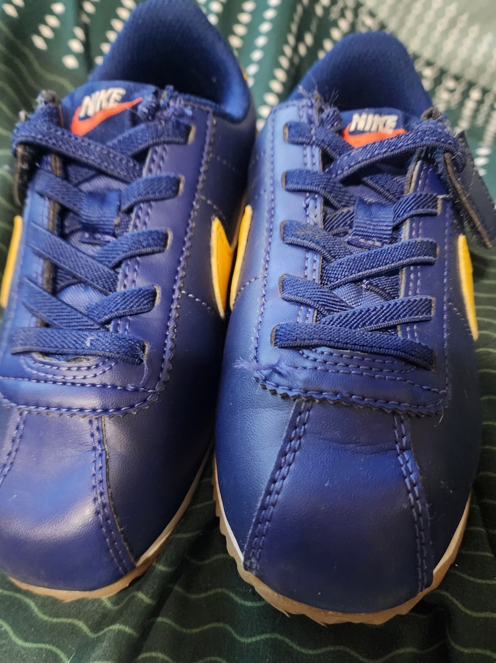 Nike Kids' Blue & Yellow Athletic Shoes 'Cortez' Sz 11c